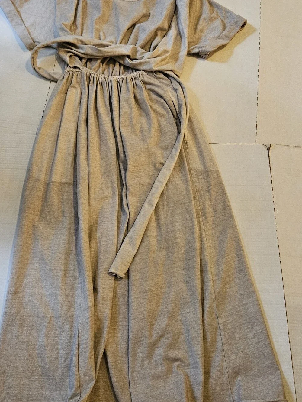 NWT Free People Beach Sorrento Midi/Maxi Dress Neutral Stone Minimalist XS-S